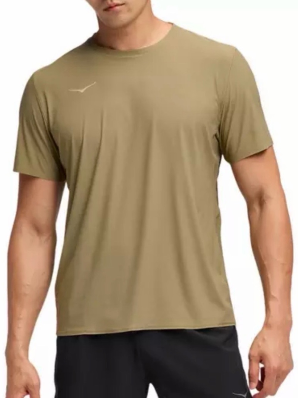 HOKA Men's Airolite Run Short Sleeve 2.0 Performance T‑Shirt in Olive Size XL